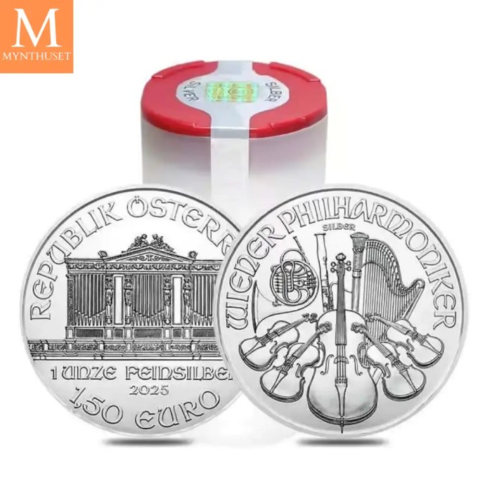 2025 MONSTERBOX 500 OZ Østerrike Sølv Philharmoniker 500 x 1 oz Monster Box (500 oz)