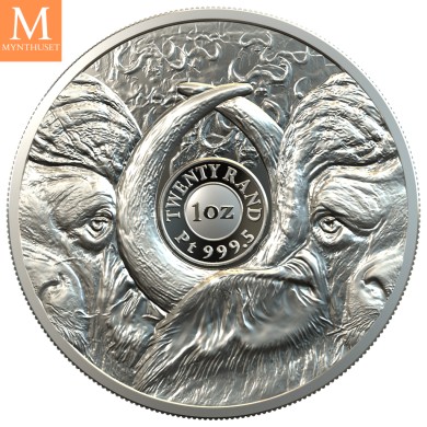2021 Sør Afrika BIG FIVE Buffalo 1 OZ PLATINA KVALITET PROOF