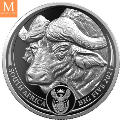 2021 Sør Afrika BIG FIVE Buffalo 1 OZ PLATINA KVALITET PROOF