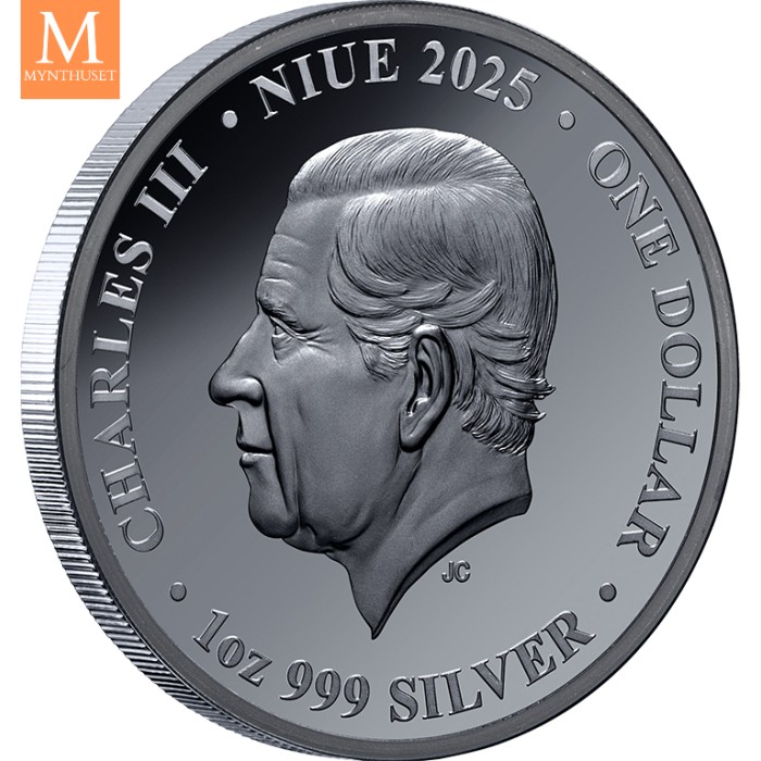 2025 1 oz Sølv RMS Titanic kvalitet Black proof med originalt skrin og bevis