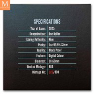 2025 1 oz Sølv RMS Titanic kvalitet Black proof med originalt skrin og bevis