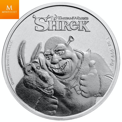NYHET! Niue 2021 SHREK™ - 1 OZ i KVALITET BU I KAPSEL