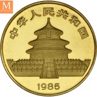 1985 China 1 oz Gold Panda BU i kapsel