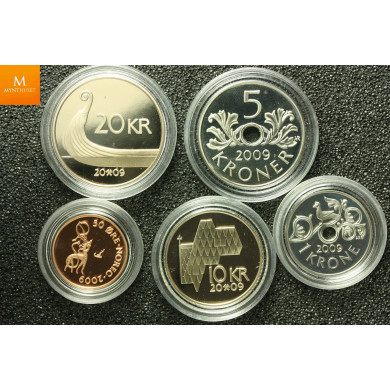 Proof mynter 2009 i kapsel Proof mynter 2009 i kapsel