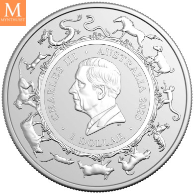 2026 Australia 1 oz sølv RAM Lunar Year of the Horse BU I KAPSEL