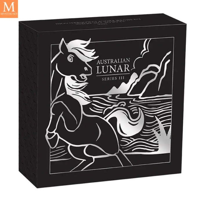 2026 Australia Lunar Serie III Year of the Horse 1oz sølv farget mynt kvalitet proof