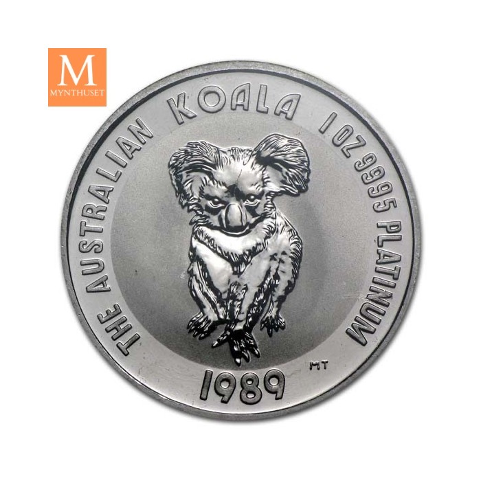1989 Australia 1 oz platina Koala BU M/Kapsel
