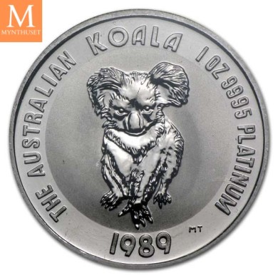 1989 Australia 1 oz platina Koala BU M/Kapsel