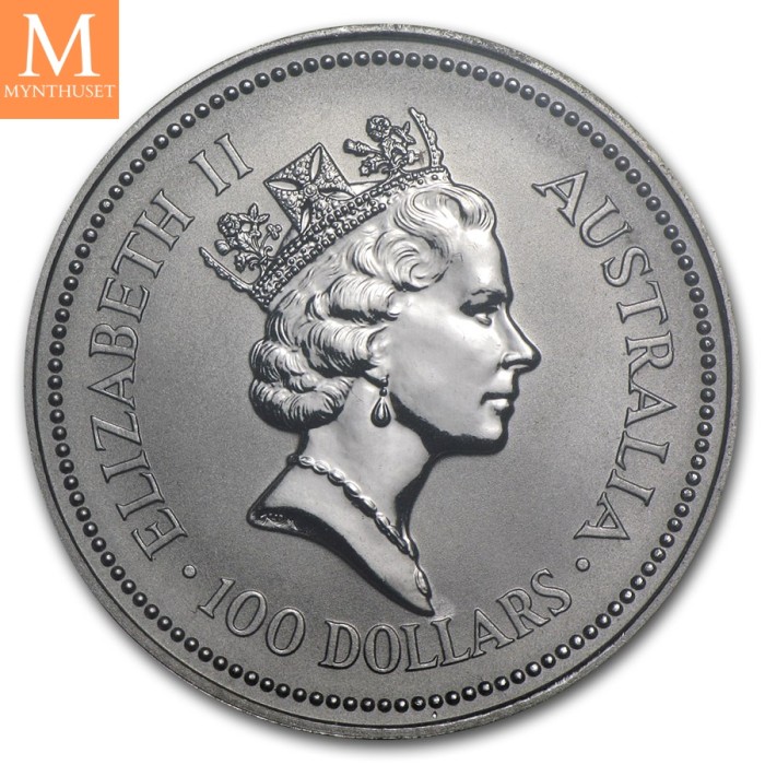 1996 Australia 1 oz platina Koala BU M/Kapsel