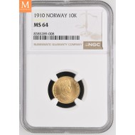 10 kroner 1910 kvalitet 0/01, NGC MS64