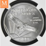 1997USA 1 oz platina Eagle BU, NGC MS69