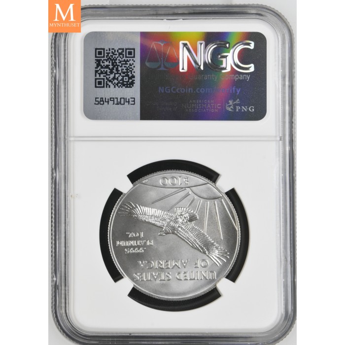 1997USA 1 oz platina Eagle BU, NGC MS69