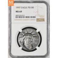 1997USA 1 oz platina Eagle BU, NGC MS69