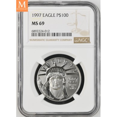 1997USA 1 oz platina Eagle BU, NGC MS69