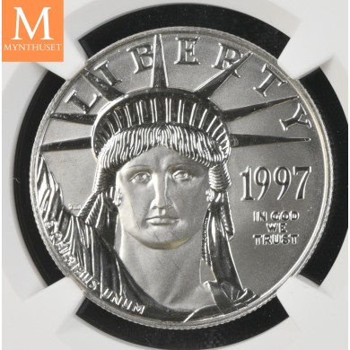 1997USA 1 oz platina Eagle BU, NGC MS69