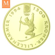 1993 Sykkel VM 1/2 oz gullmynt i kvalitet Proof