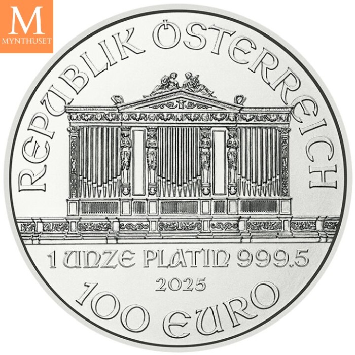 TUBE 10 stk 2025 AUSTRIAN PHILHARMONIKER 1 OZ PLATINUM
