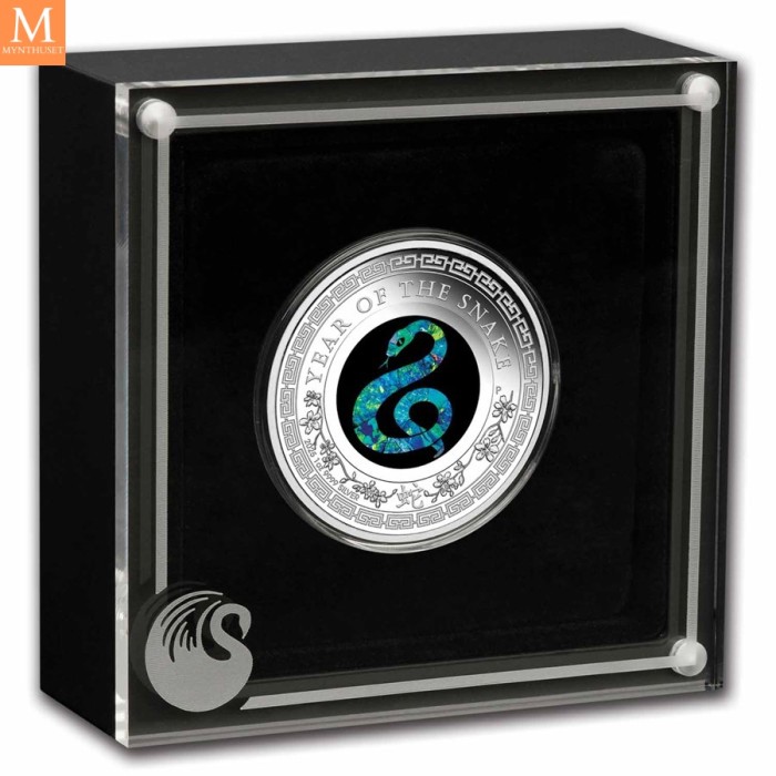 2025 Australia 1 oz Sølv Opal Lunar Snake kvalitet Proof