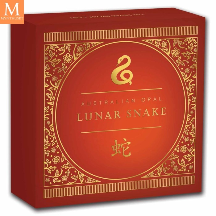 2025 Australia 1 oz Sølv Opal Lunar Snake kvalitet Proof