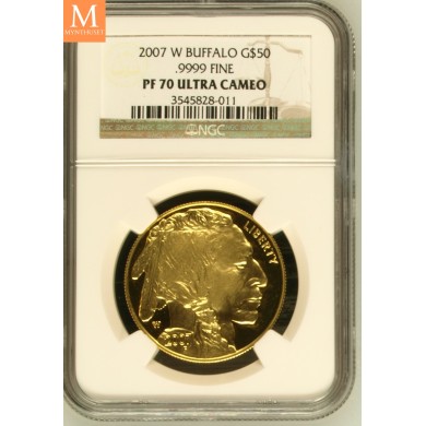2007 W BUFFALO 1 oz GULL 50 Dollar NGC PF70 Ultra Cameo