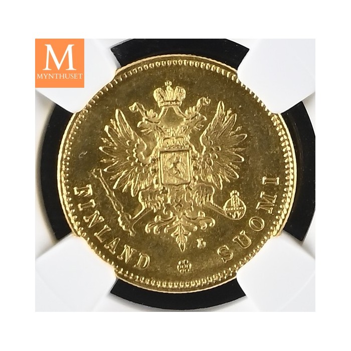 1912 L Finland/Russia 20 Markkaa NGC MS63 MEGET SJELDEN !