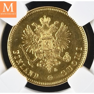 1912 L Finland/Russia 20 Markkaa NGC MS63 MEGET SJELDEN !