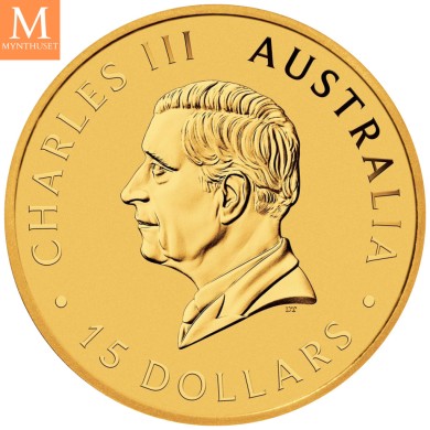 2025  Australia KOOKABURRA 1/10 OZ  GULL KVALITET BU I KAPSEL