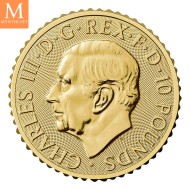 2025 Storbritannia Charles III 1/10 oz Gull Britannia BU I Kapsel