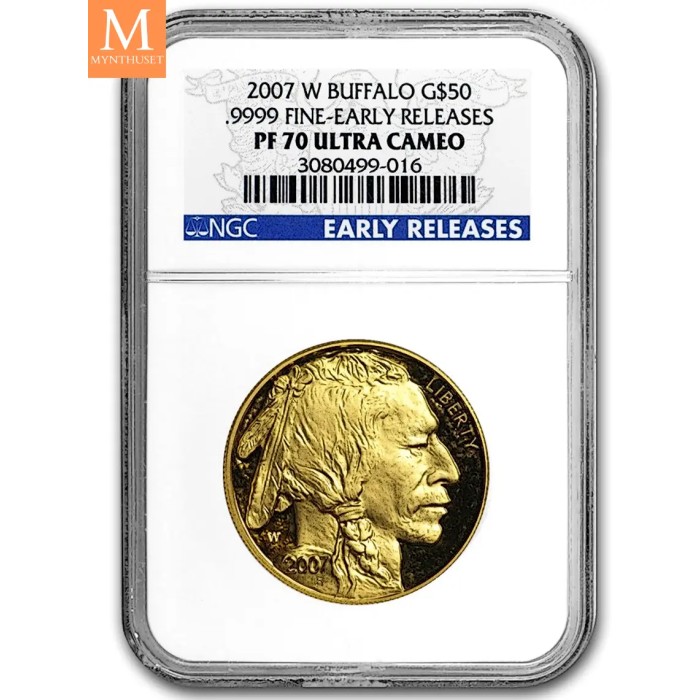 2007 W BUFFALO 1 oz GULL 50 Dollar NGC PF70 Early Releases Ultra Cameo