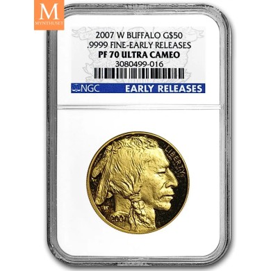 2007 W BUFFALO 1 oz GULL 50 Dollar NGC PF70 Early Releases Ultra Cameo