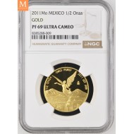 2011 Mexico LIBERTAD 1/2 OZ GULL KVALITET 0, NGC PF69