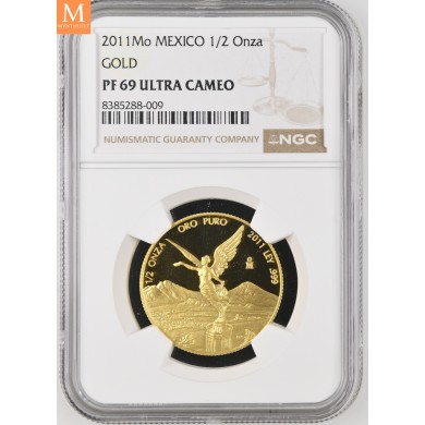 2011 Mexico LIBERTAD 1/2 OZ GULL KVALITET 0, NGC PF69