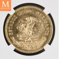 1959 MEXICO RESTRIKE GULL 20 PESOS NGC MS66