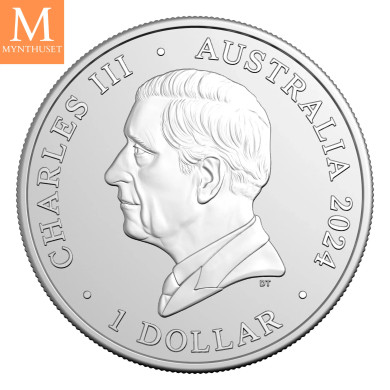 2024 Australia 1 oz sølv mynt Australia Zoo Giraff kvalitet BU