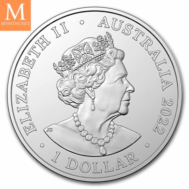 2022 Australia 1 oz sølv mynt Australia Zoo Elephant kvalitet BU