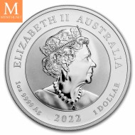 2022 Australia 1 oz Sølv Quokka BU Med Kapsel