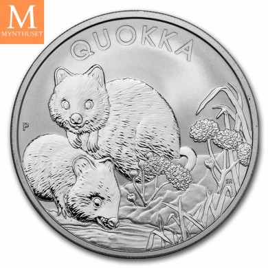 2022 Australia 1 oz Sølv Quokka BU Med Kapsel