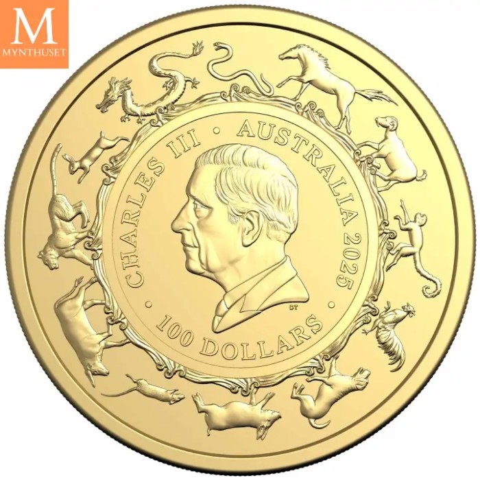 2025 Australia 1 oz Gull RAM Lunar Year of the Snake BU I KAPSEL