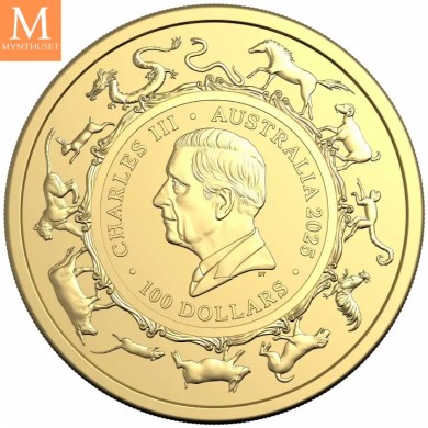 2025 Australia 1 oz Gull RAM Lunar Year of the Snake BU I KAPSEL