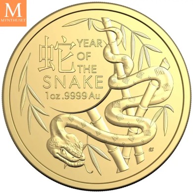 2025 Australia 1 oz Gull RAM Lunar Year of the Snake BU I KAPSEL