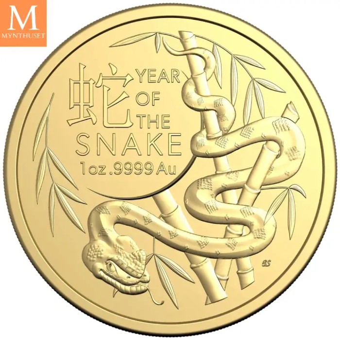2025 Australia 1 oz Gull RAM Lunar Year of the Snake BU I KAPSEL