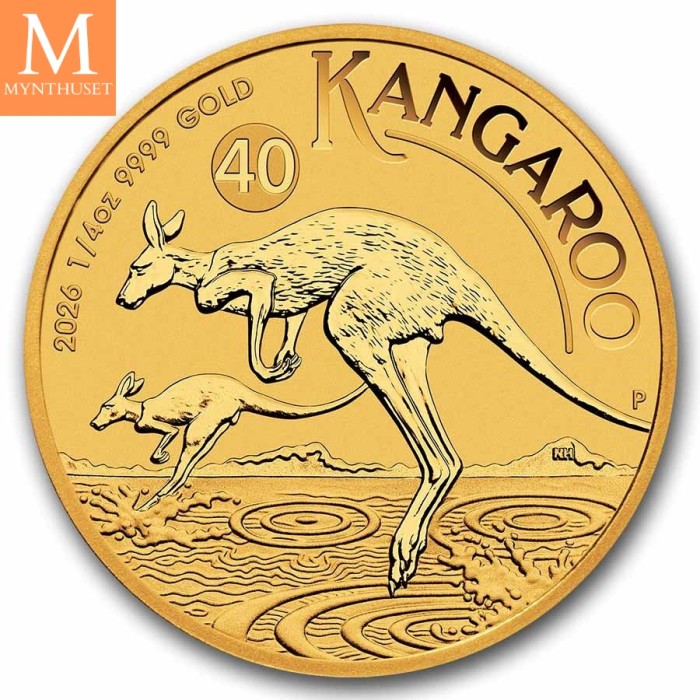 2026 Australia 1/4 oz Gull Kangaroo BU M/Kapsel