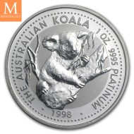 1998 Australia 1 oz platina Koala BU M/Kapsel