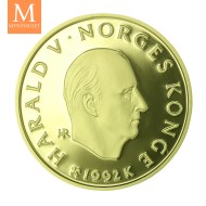 1992 OL Lillehammer 1/2 oz gullmynt NR2 Birkebeinere i kvalitet Proof