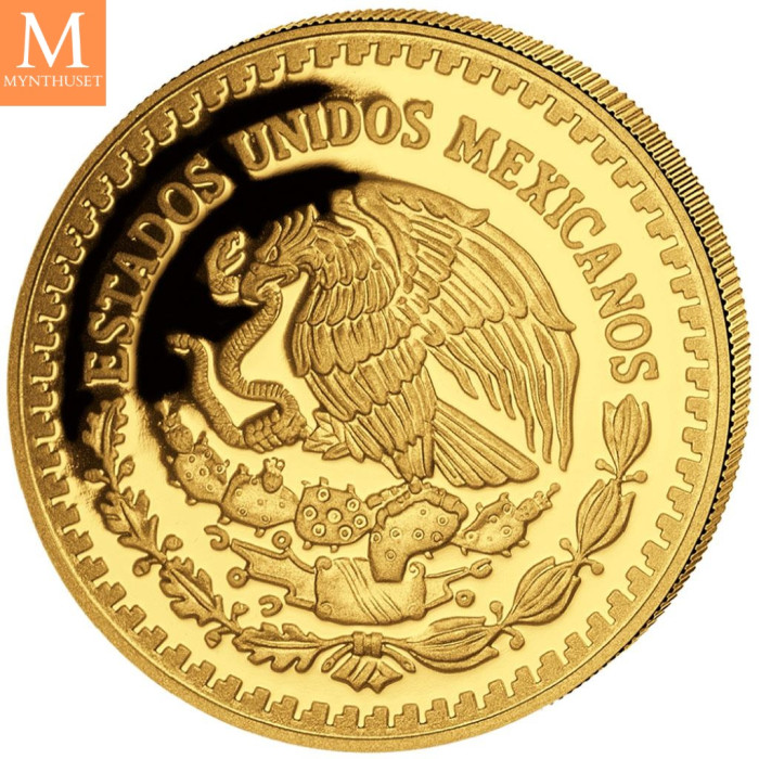 2023 Mexico LIBERTAD GULL PROOF SETT  5 MYNTER 1,9 Oz GULL KVALITET PROOF