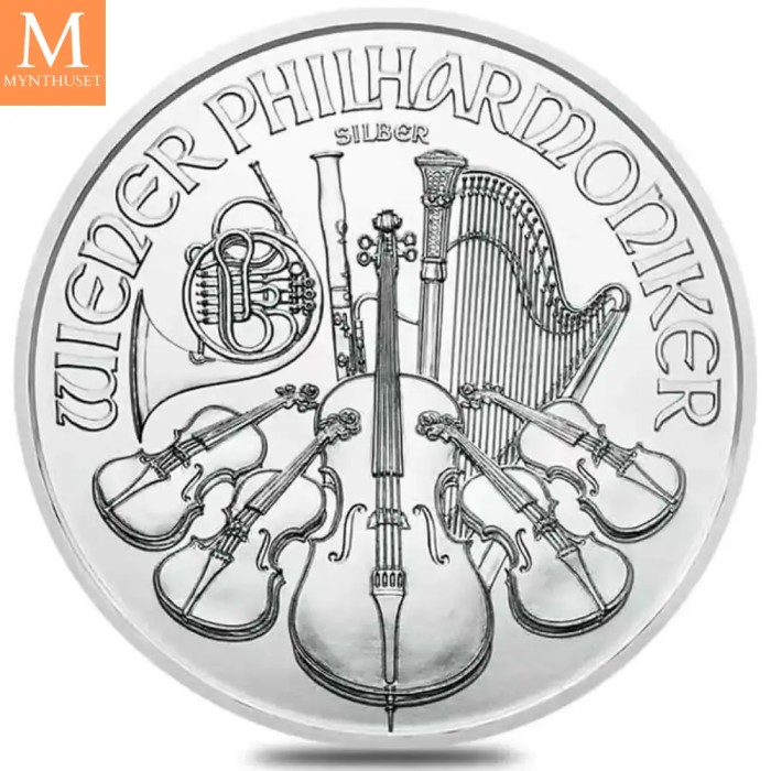 2026 Østerrike 1 OZ Sølv Philharmoniker BU i kapsel