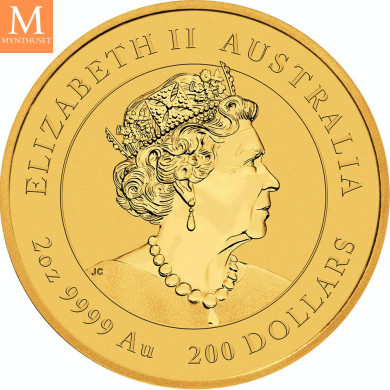 2020 Australia 2 oz Gull Lunar S3 Year of the Mouse BU M/Kapsel