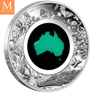 2024 Australia 1 oz Sølv Opal serien Great Southern Land Chrysoprase kvalitet Proof