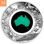 2024 Australia 1 oz Sølv Opal serien Great Southern Land Chrysoprase kvalitet Proof