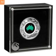 2024 Australia 1 oz Sølv Opal serien Great Southern Land Chrysoprase kvalitet Proof